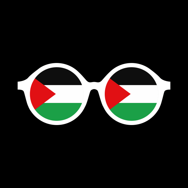 Palestine Flag Goggles - Funny Middle East Poster by mangobanana