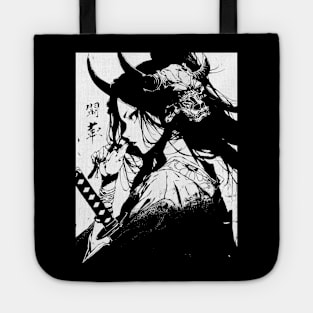 Cyberpunk Vaporwave Japanese Samurai Warrior Asian Girl Ninja Manga Aesthetic Anime Streetwear Goth Grunge Tote