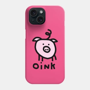 Kids Pink Pig Says Oink Animals Talk Phone Case