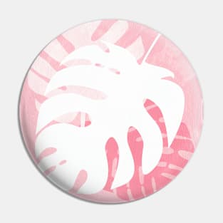 Monstera Leaves In Pink A Modern Botanical Design Pin