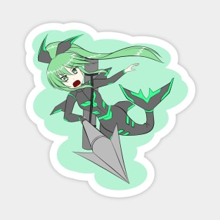 Speargun Mermaid (light green) Magnet