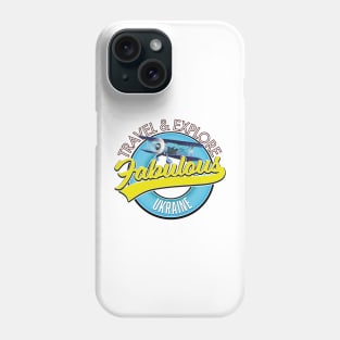 Travel explore fabulous Ukraine logo Phone Case