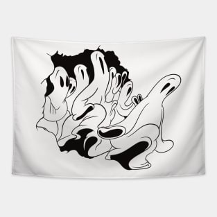 Cartoon Ghosts Tapestry