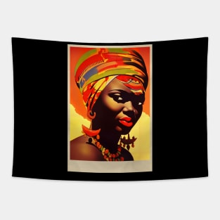 vintage travel of africa Tapestry