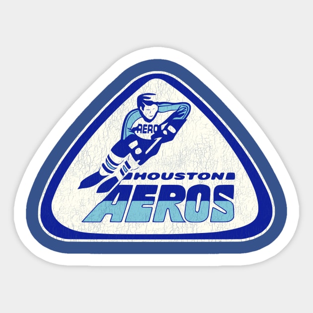 Houston Aeros defunct hockey team emblem vintage | Postcard