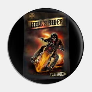 Hell's Motorcycle Rider Pin