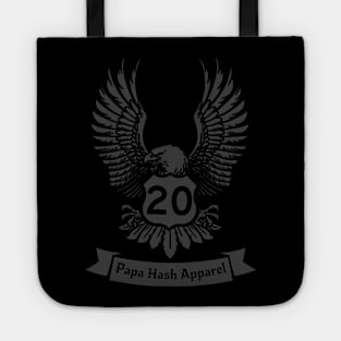 Papa Hash Apparel: 20 Eagle Black on Black Tote