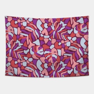 Matisse Burgundy Tropical Leaves Tapestry