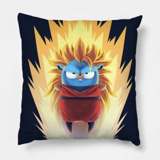 Saiyan Songolang the Golang Gopher Pillow