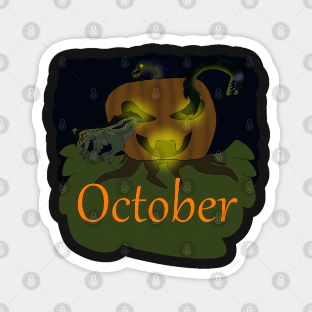 Spooky Month Time Magnet by Coat