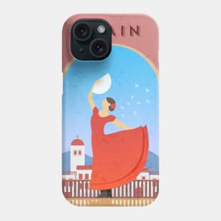 Spain. Retro travel poster Phone Case