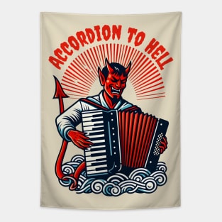 Accordion devil Tapestry