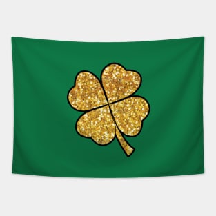 Four Leaf Gold Clover Tapestry