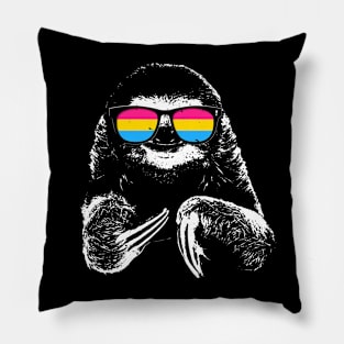 Pride Sloth Pansexual Flag Sunglasses Pillow