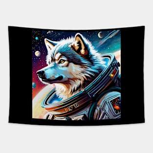 Wolf in Space Tapestry