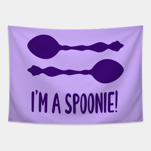 I'm A Spoonie! (Purple) Tapestry by KelseyLovelle