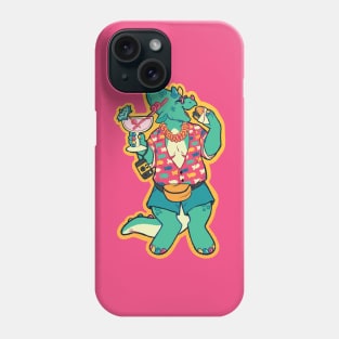 Tropical Vacation Triceratops Phone Case