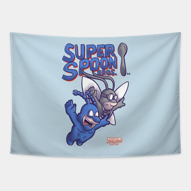 Super Spoon Bros. Tapestry by mattsinor