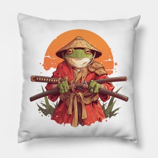 samurai frog Pillow