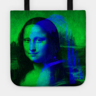 Mona Lisa with a Pearl Earring Interactive Green&Blue Filter By Red&Blue Tote