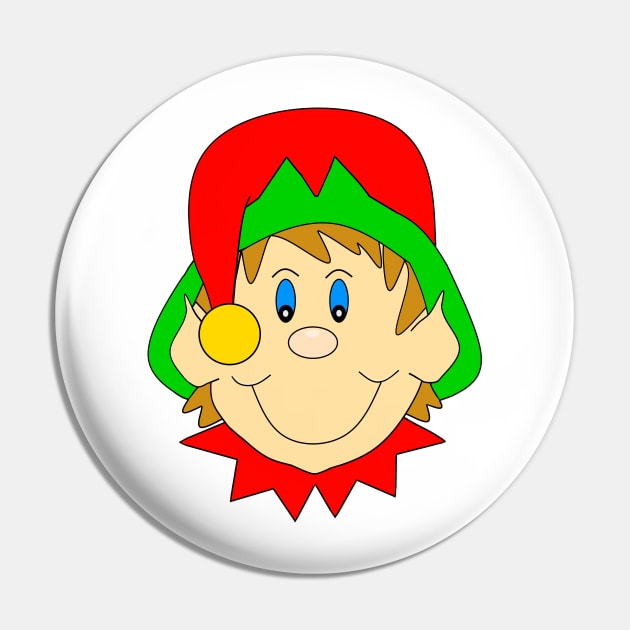 CUTE Elf Christmas Pin by SartorisArt1