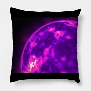 The Sun's Surface Close-Up - Purple Pillow