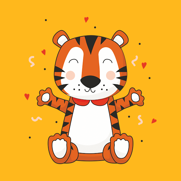 Tiger loves you by Cotetti