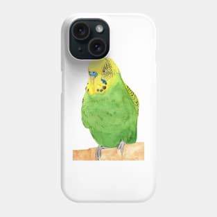 budgie bird parrot watercolor Phone Case