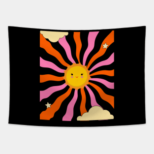 Smiley Sun - motivational inspirational cartoon Tapestry