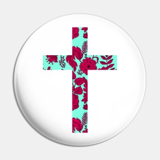 Floral Easter Cross Design Pin