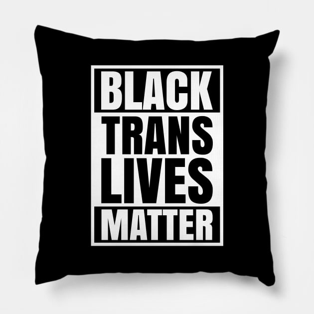 Black Trans Lives Matter African Transgender LGBTQ Pride Month Day Nonbinary BLM Gay Lesbian Pillow by Shirtsurf