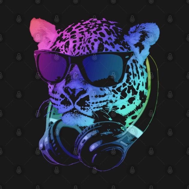 Cool DJ Leopard by Nerd_art