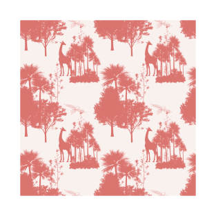 Red Safari Toile Pattern T-Shirt