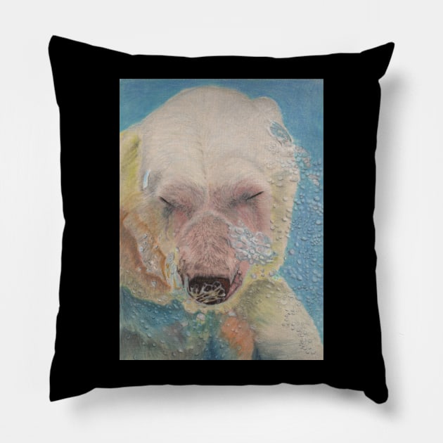 Polar Bear Pillow by teenamarie23art