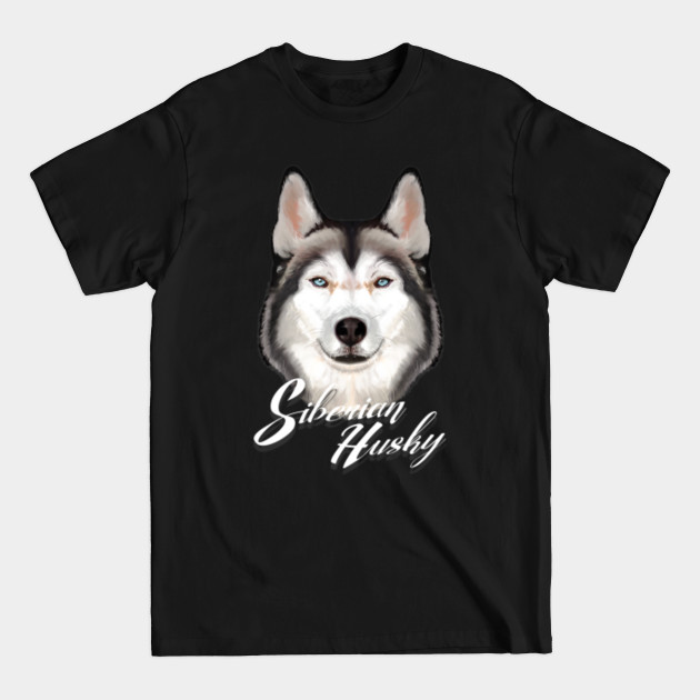 Disover HAPPY FACE SIBERIAN HUSKY DOG - Happy Face Siberian Husky Dog - T-Shirt