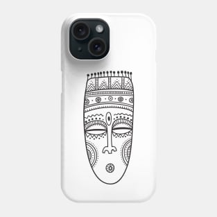 Tribal mask Black Phone Case