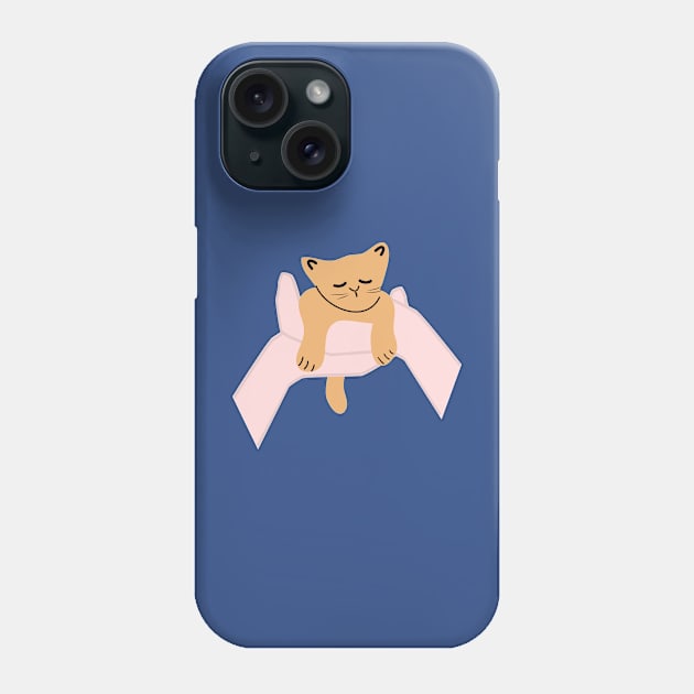 Cute sleeping brown kitten Phone Case by CindyS