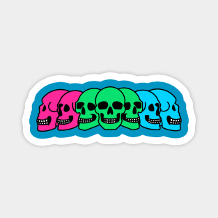 Pride Skulls Polysexual Magnet