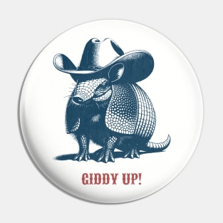 Giddy Up! Armadillo Pin