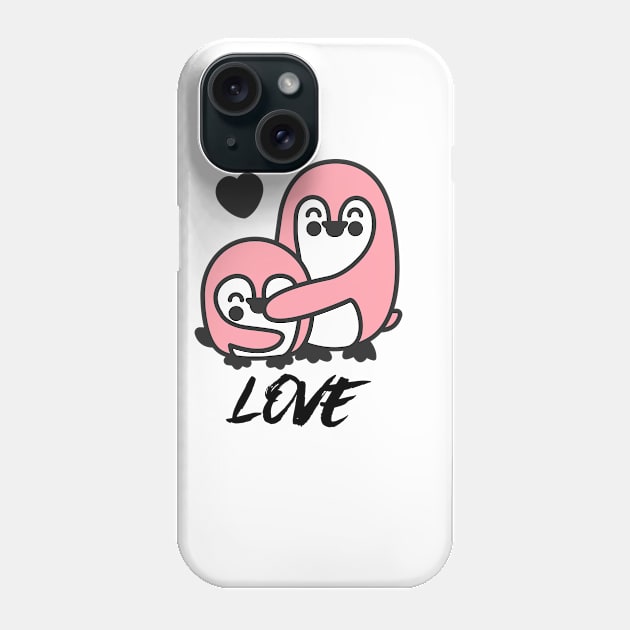 Valentines Penguin Love Honeymoon Cute Phone Case by ToddHeal