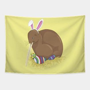 Kiwi Easter Bunny with Easter Egg Hunt Eggs Tapestry