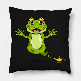 Cute Frog Ghost and Flying Pillow