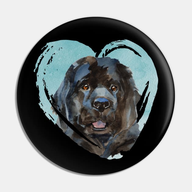 Newfoundland Portrait Pin by AngelFlame