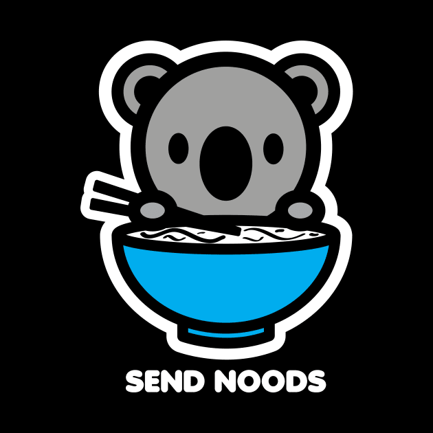 Koala Bear Send Noods Food Noodles Pho Ramen Funny Animal Bambu Brand by Bambu