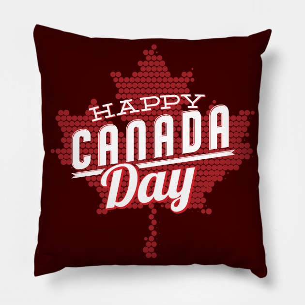 Happy Canada Day Maple Leaf Design Special Canada Independence Celebration Design - lght Pillow by QualiTshirt