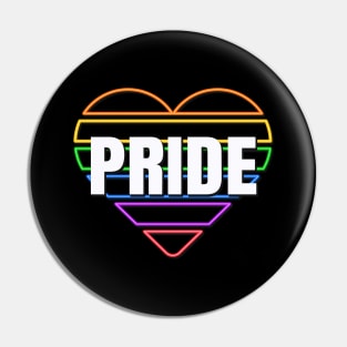 LGBTQ Pride Rainbow Heart Pin