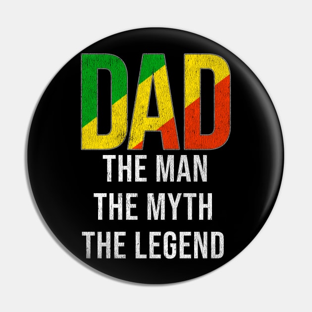 Congon Dad The Man The Myth The Legend - Gift for Congon Dad With Roots From Congon Pin by Country Flags