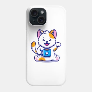 Cat and Coffee Kawaii - Cute Phone Case