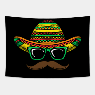 Sombrero Face Cinco De Mayo Tapestry