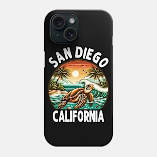 California Beach, San Diego Sea Turtle Beach Vacation Phone Case